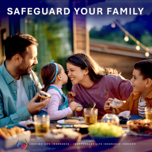A happy Family with Insurance Protection from Lucking Life Insurance