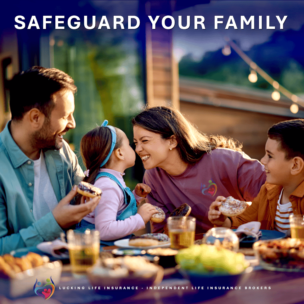 A happy Family with Insurance Protection from Lucking Life Insurance