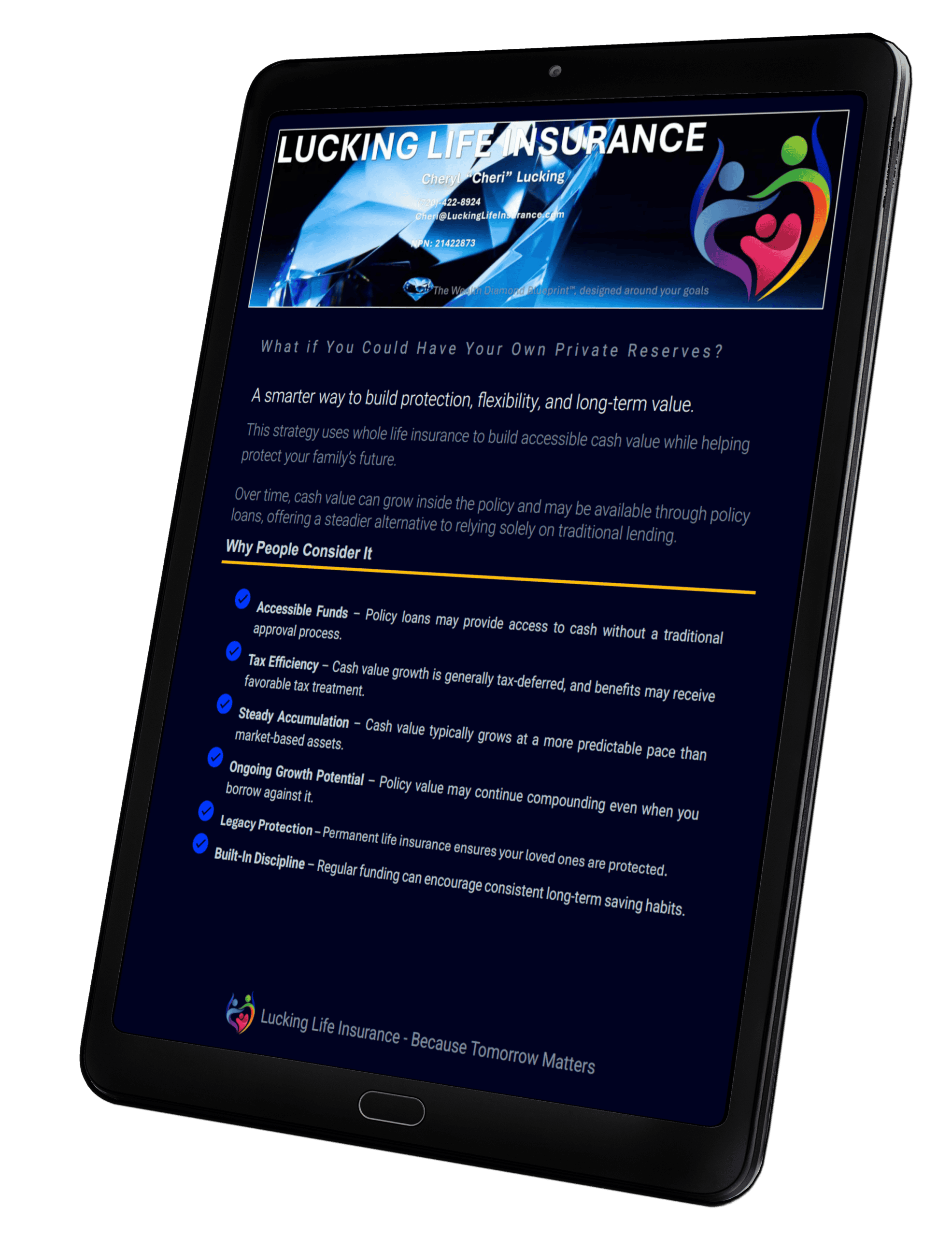 Is a Personal Reserve Account right for you? A downloadable pdf from Lucking Life 